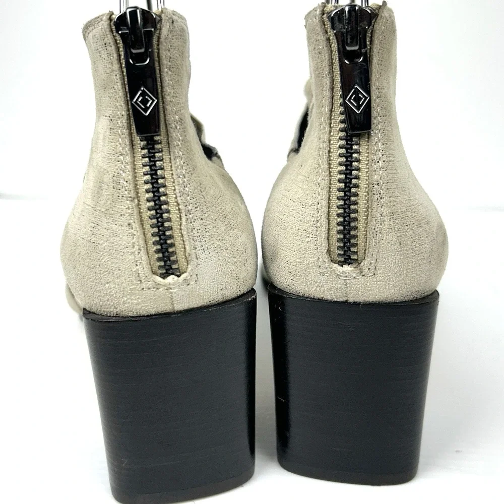 Donald Pliner Size 7.5 Pixee Metallic Suede Heel Sandals NEW Gladiator Cage $149